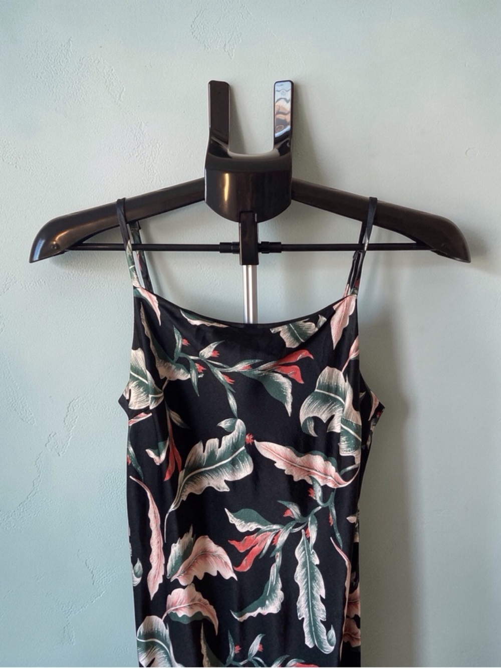 Rails Dress Black Floral Maxi Slip Women's Medium Pink Green Leaves Summer style - Picture 8 of 14